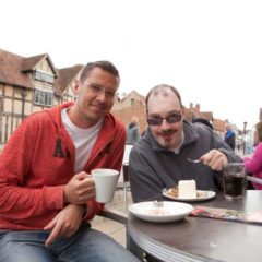 A young adult with his carer